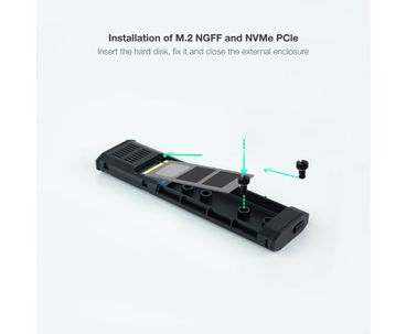 CAJA EXTERNA SSD NGFF/NVMe SHURA GRIS TOOQ