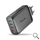 CARGADOR PARED GaN 3xUSB-C + USB-A 140W NEGRO NGS